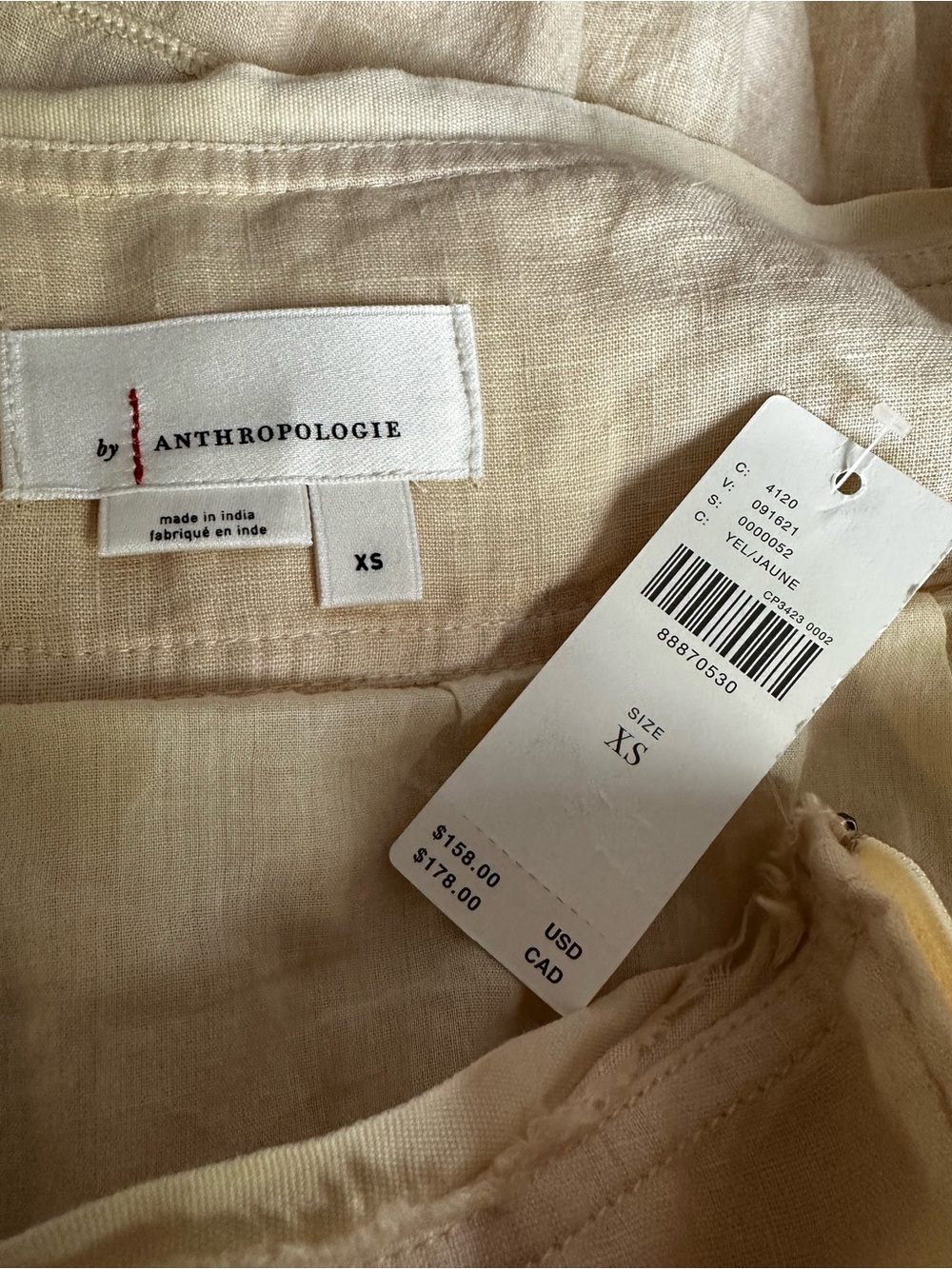 Anthropologie Linen Godet Midi Skirt - Picture 10 of 11